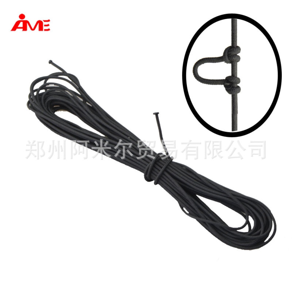 9ft(3m) Archery Compound Bow D-Loop High Strength Wire String Nylon Nock Safe Release D Loop Accessory black - Image 2