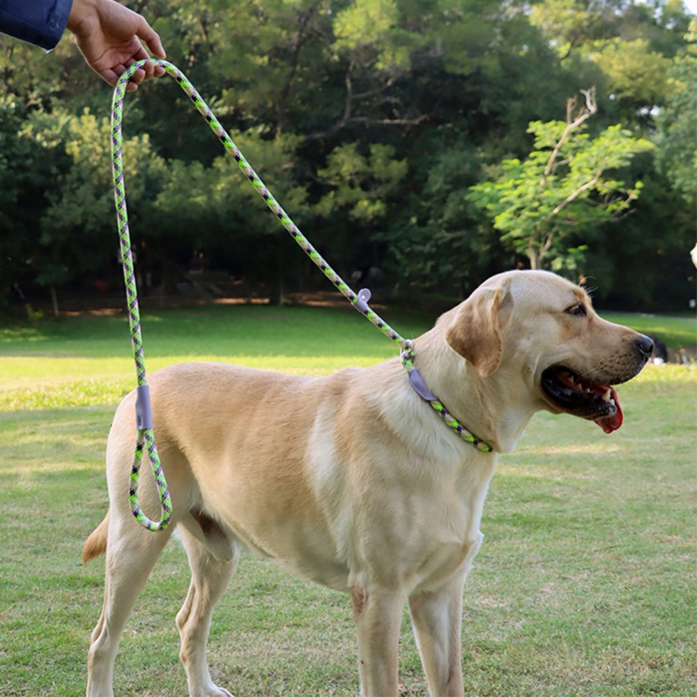 150cm Adjustable Pet Walking Training Leash Wear-resistant Reflective Leads Rope For Medium Large Dogs purple leather green flower M-medium- - Image 3