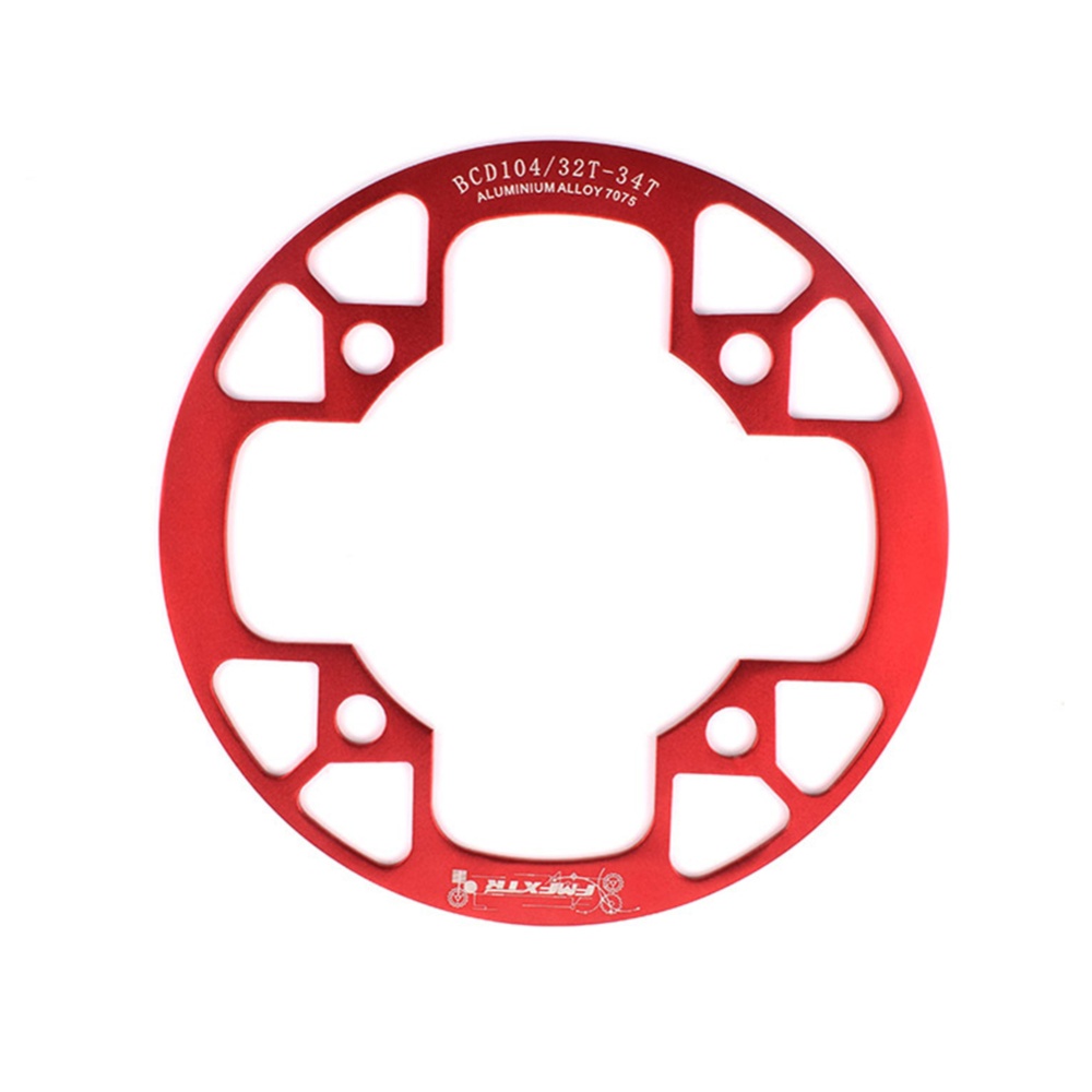 104bcd MTB Bicycle Chain Wheel Protection Cover Plate Guard Bike Crankset Full 32-34T red - Image 2