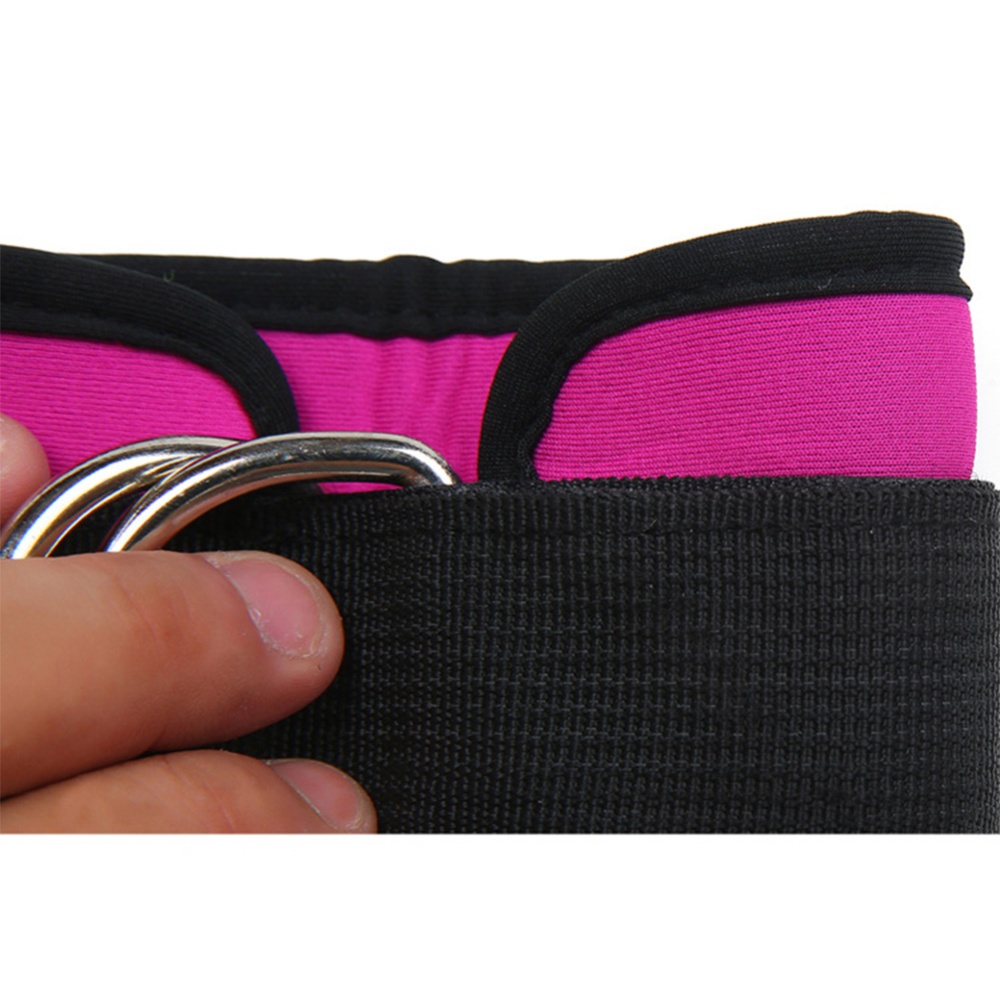 D-Ring Ankle Strap Attachment for Cable Machines and Resistance Training Cuffs Legs Abs Glute Exercises Rose Red - Image 3