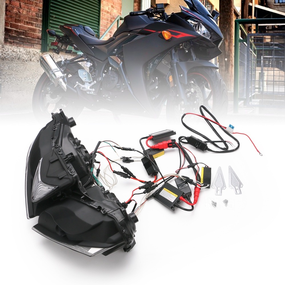 Motorcycle accessories LED headlight assembly near and far light for Yamaha R3 R25, 2015-2018 V2 hf056 - Image 2