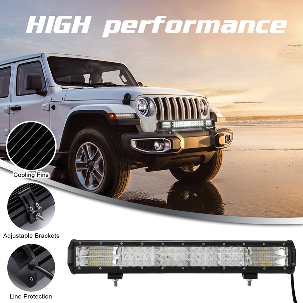 Led Bar Driving Lights Triple Row 20inch 288W Flood Combo Working Light black_20 inch - Image 3