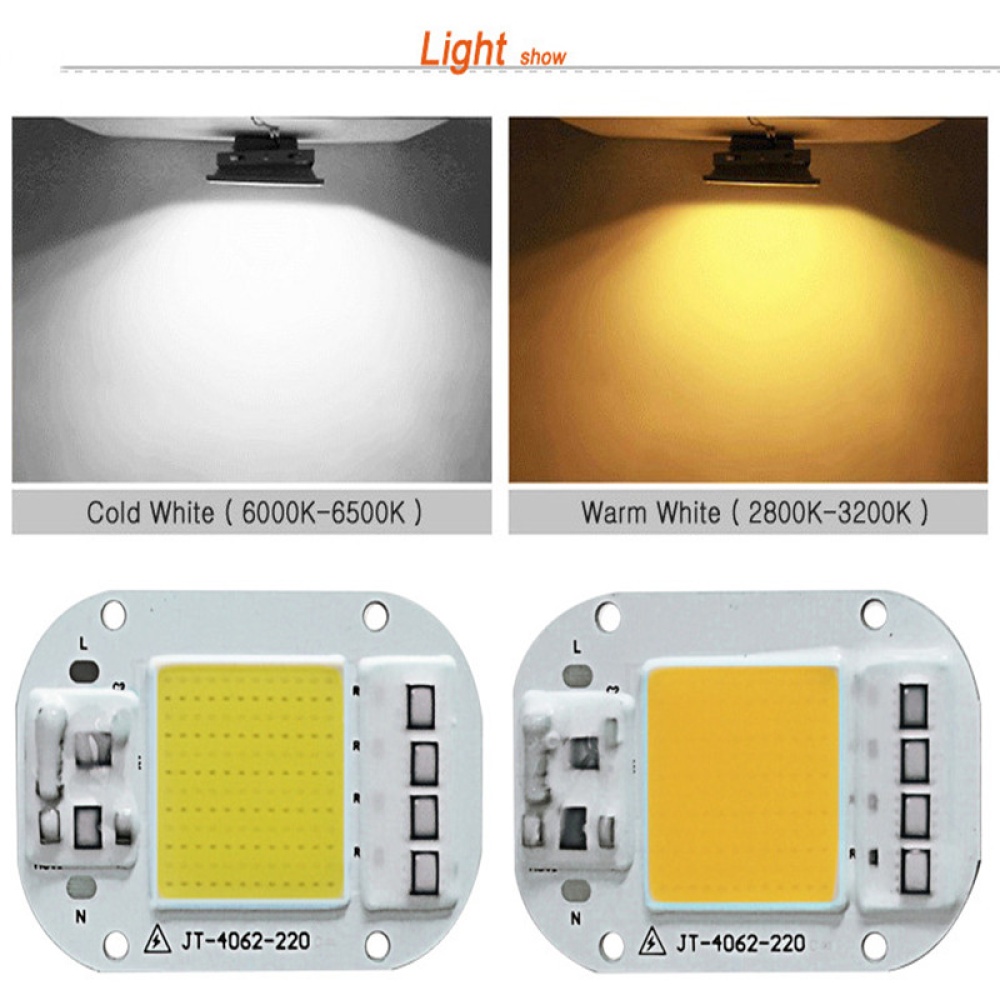 AC 110V 20W/30W/50W High Pressure LED Chip Free Driver COB Light Source White light 6500K - Image 2