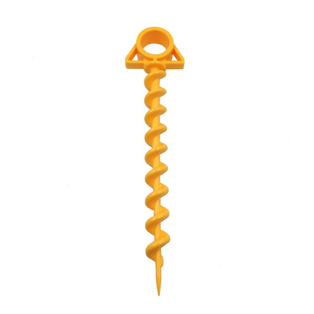 Tent Nails 20cm Spiral Horn Plastic Nail Camping Hiking Pegs Outdoor Activities yellow_30cm - Image 2