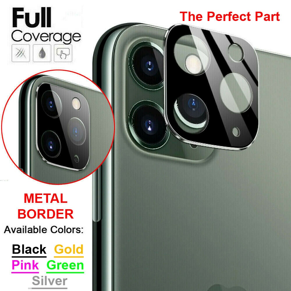 Phone Screen Film For iPhone 11/11 Pro/11 Pro Max Full Cover Tempered Glass Camera Lens Protector Silver - Image 3