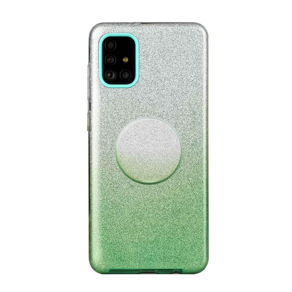 For OPPO Realme 5/Realme 5 Pro/A5 2020/A9 2020/A52/A92 Phone Case Gradient Color Glitter Powder Cover with Airbag Bracket green - Image 3