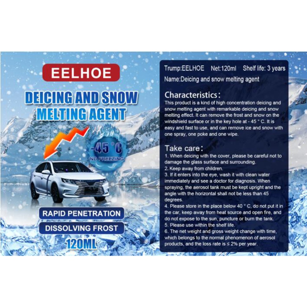 Auto Car Magic Remover Liquid Melting Agent Window Windshield Deicing Winter Tools For 120ml - Image 2