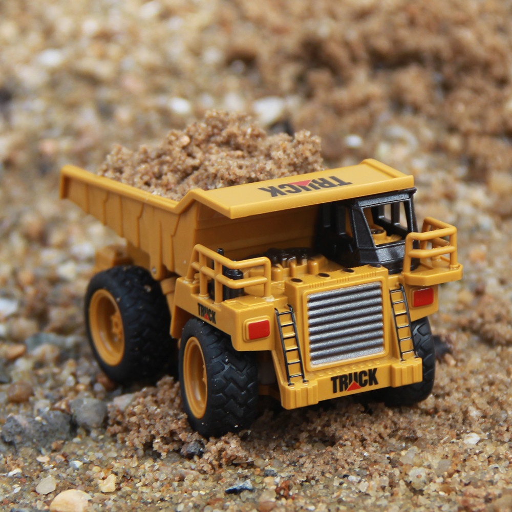 Children 1:64 Mini Remote Control Engineering Car 4 Channel Bulldozer Toy crane_1:64 - Image 3