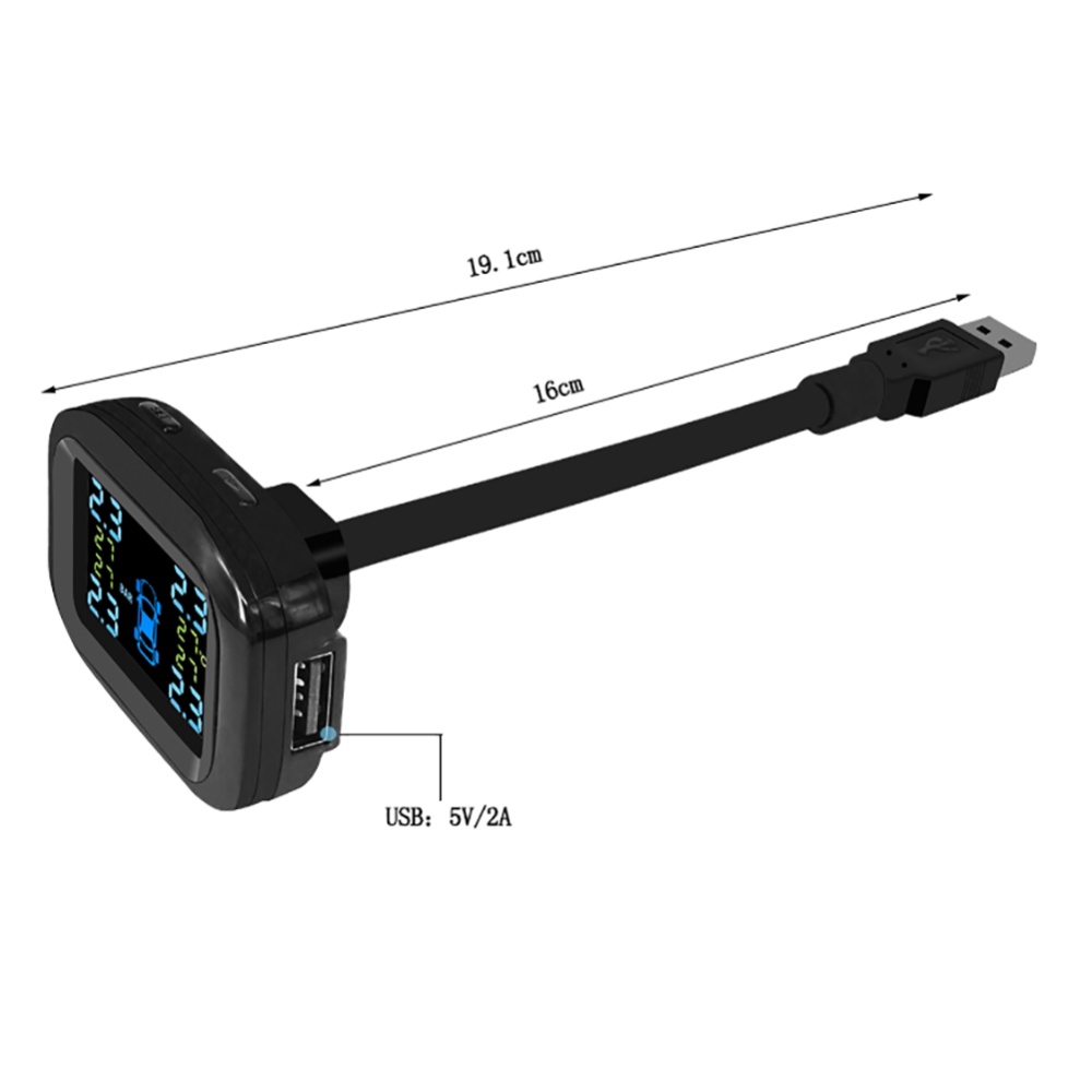 Portable External Sensor Tire Pressure Monitoring Adjustable Angle Monitor Built-in model - Image 3