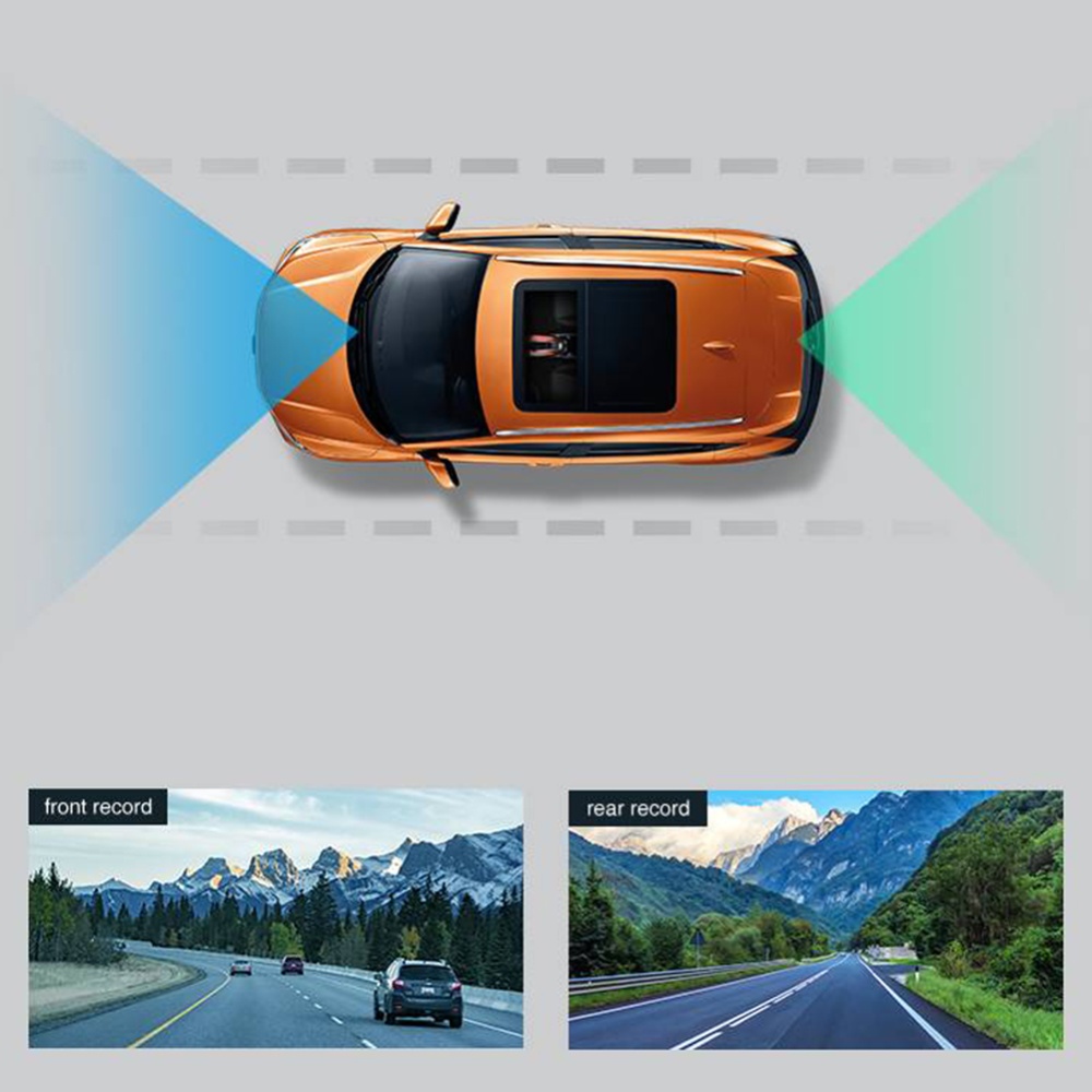 Dash Cam 4k Dual Lens Front Rear Recording Camera Night Vision Parking Monitor Wifi Gps Black - Image 2