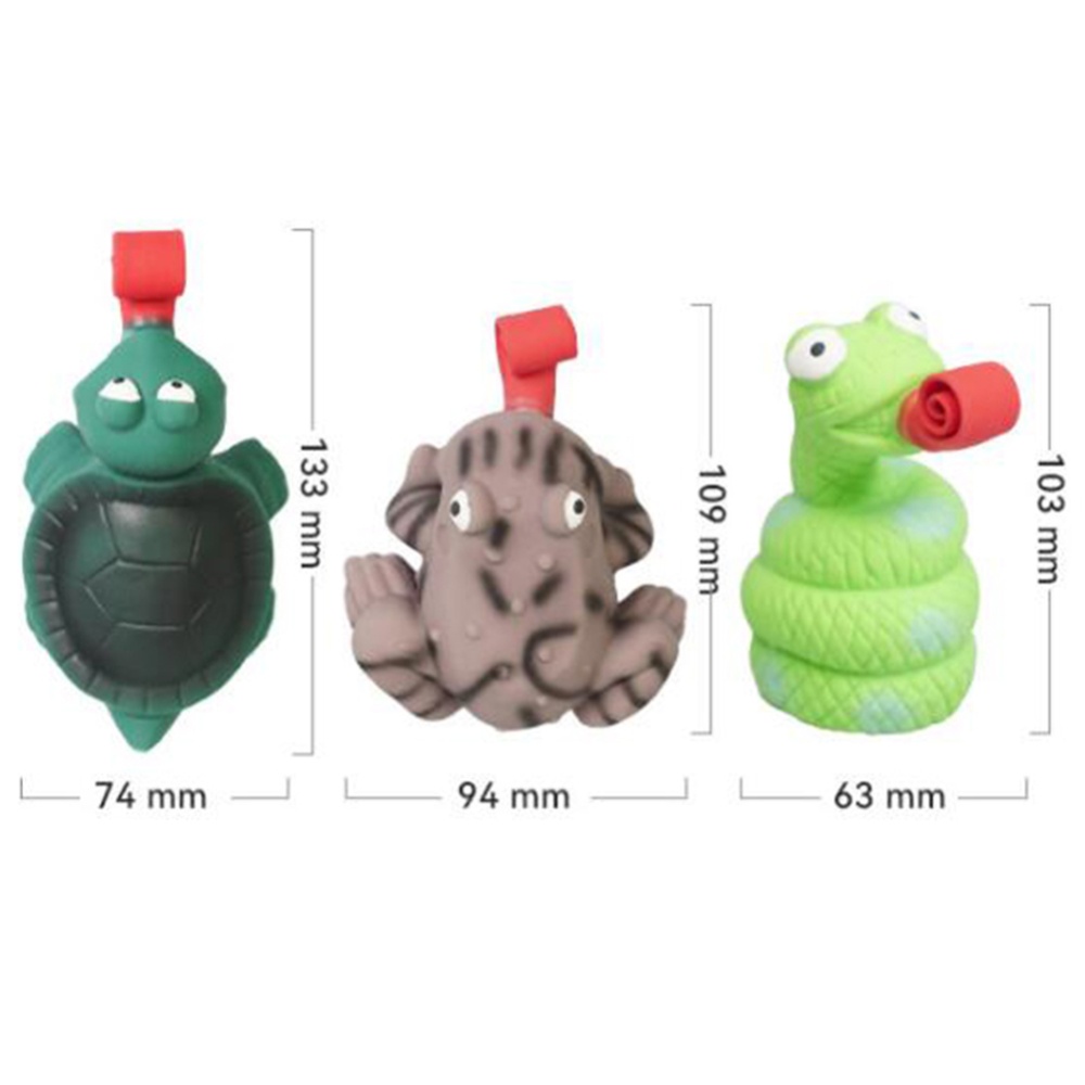 Pet Dog Squeak Toys Cute Animal Shape Chew Toy Tooth Cleaning Molar For Boredom Stress Anxiety Relief dark green turtle - Image 3