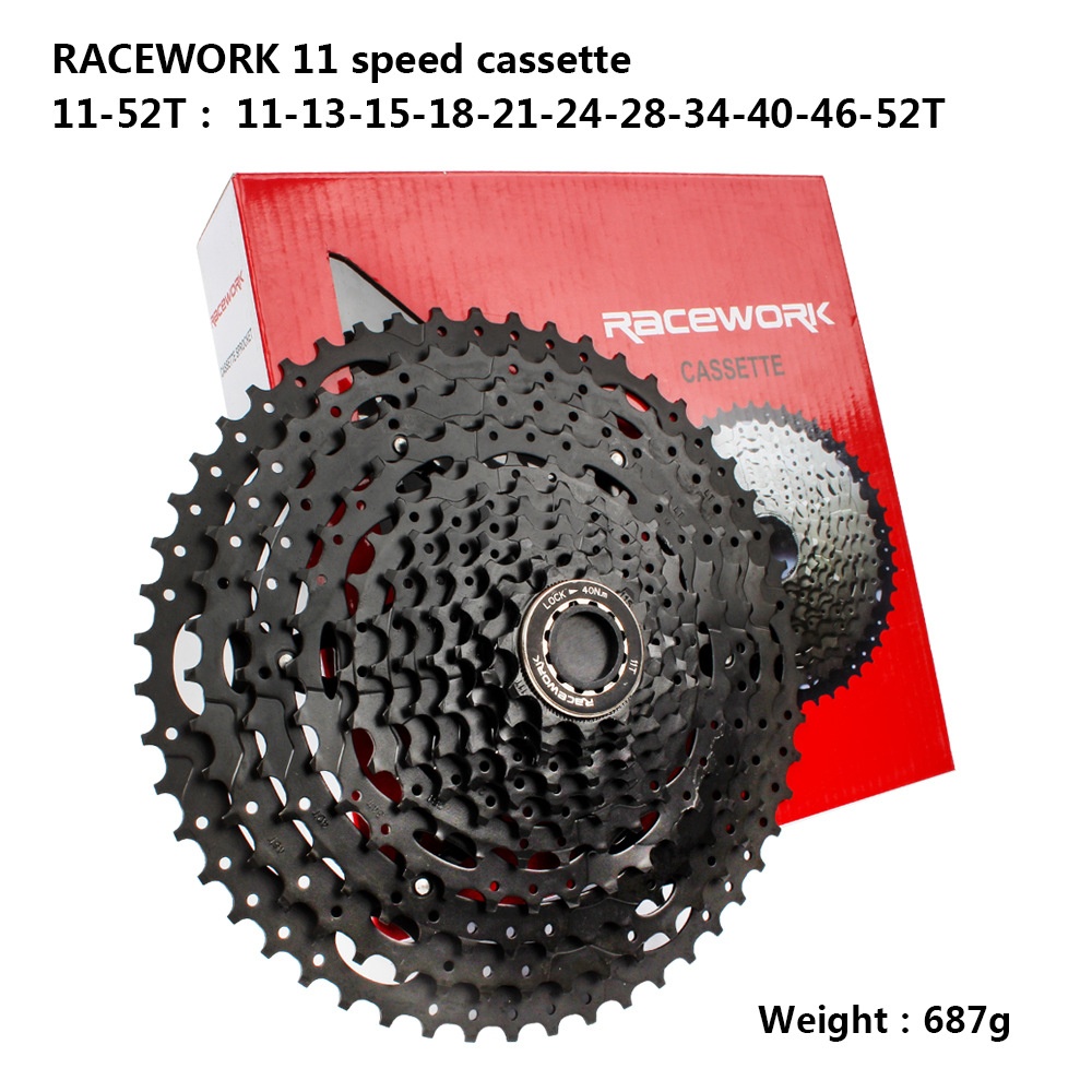 RACEWORK 11-42 11-46 11-50T 11-52T 10/11/12 Speed Mountain Mtb Bike Bicycle Cassette Flywheel Compatible for Sram Shimano 11 speed Gold blac - Image 2