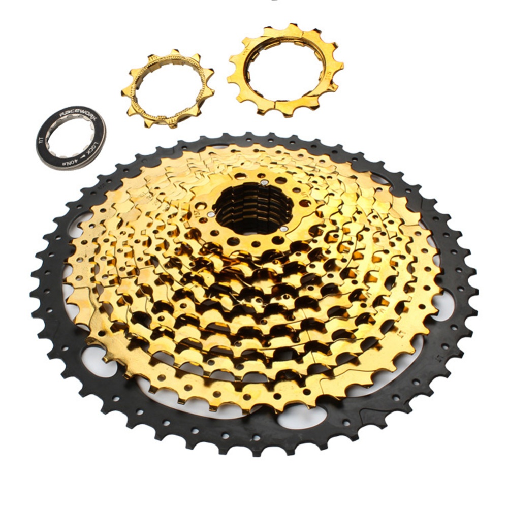 RACEWORK 11-42 11-46 11-50T 11-52T 10/11/12 Speed Mountain Mtb Bike Bicycle Cassette Flywheel Compatible for Sram Shimano 11 speed Gold blac - Image 3