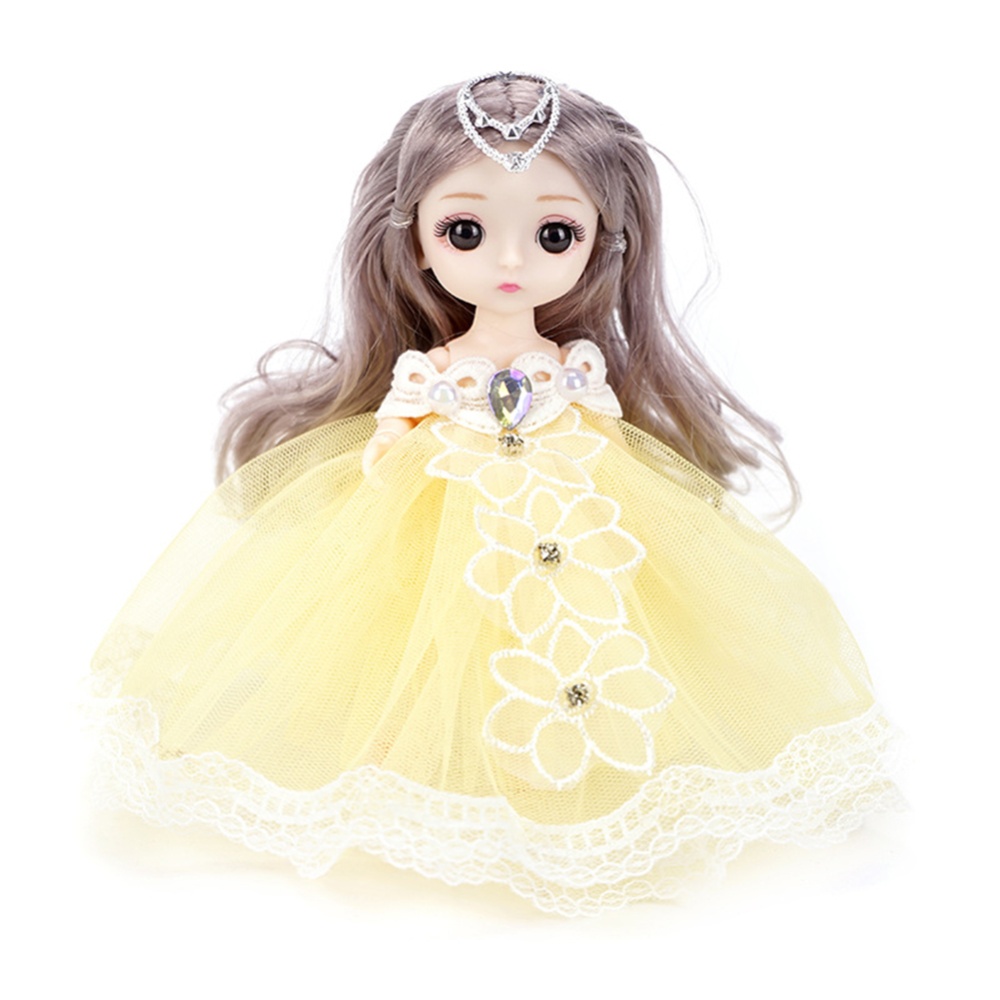 18cm Bjd Joint Doll Cute Style Clothes Simulation Princess Dress Up Toy For Kids Pink - Image 3