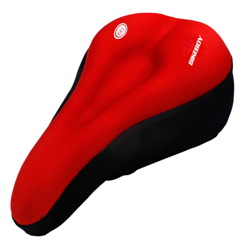 Bicycle Saddle Cover Silicone Thickened Mountain Bike Comfortable Sponge Seat red_Length 28X width 18 - Image 2