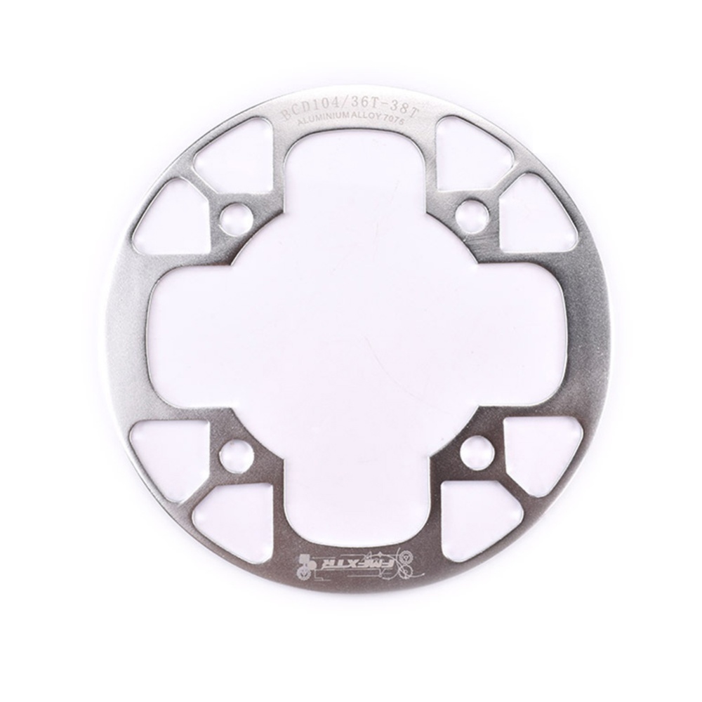 104bcd MTB Bicycle Chain Wheel Protection Cover Plate Guard Bike Crankset Full 36-38T silver - Image 3