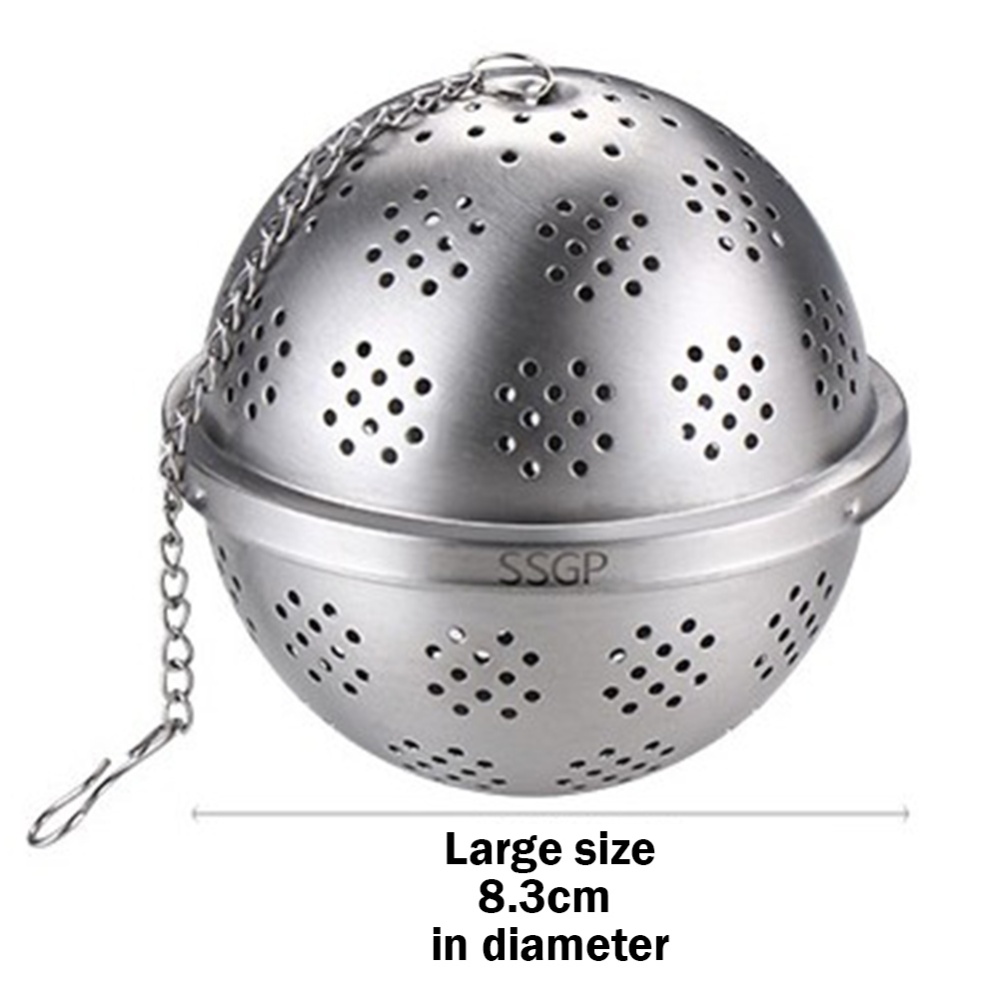 Stainless Steel Seasoning Tea Spice Strainer Separation Net Ball for Soup Fricassee Marinated ball: large (no logo)_304 - Image 2