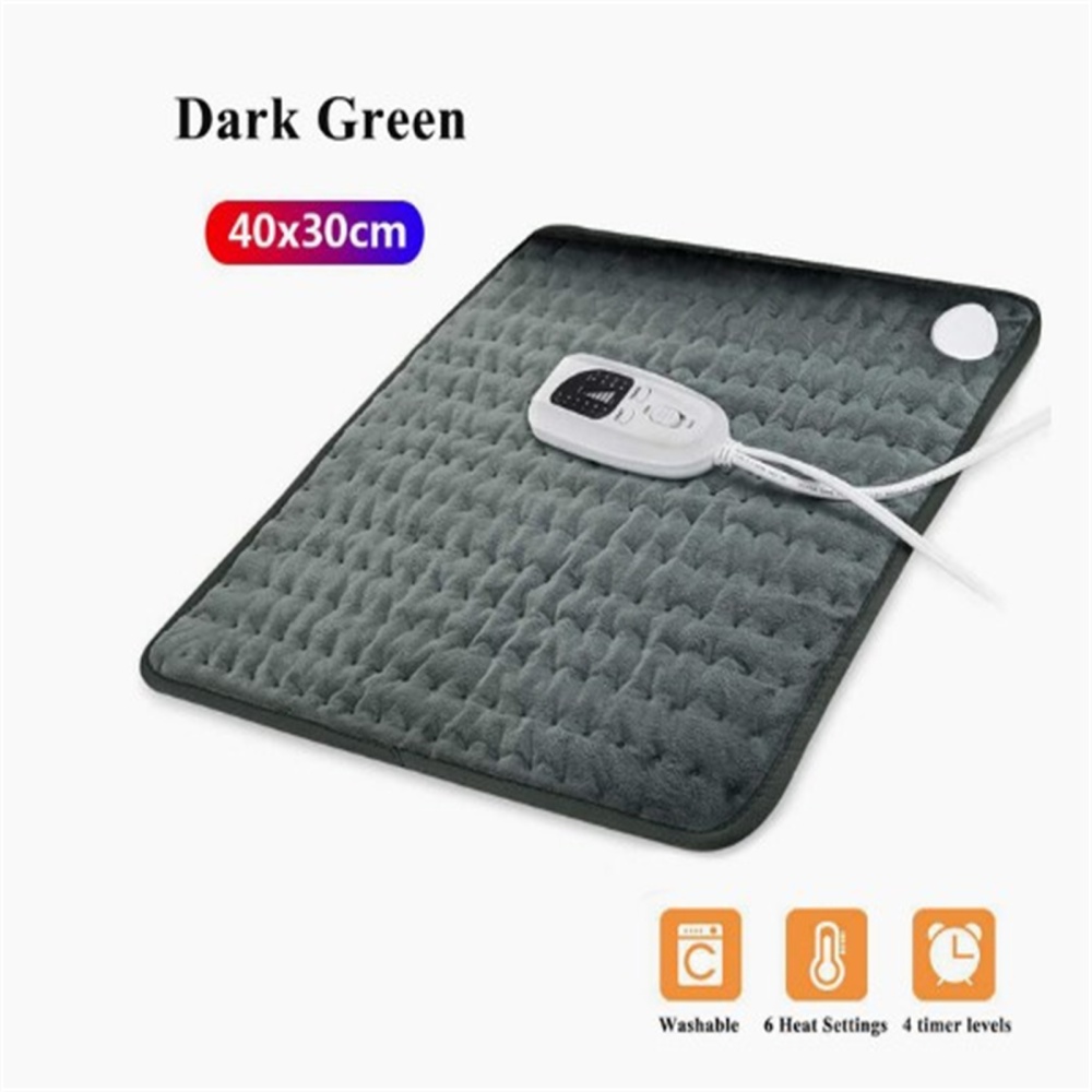 Winter Warm Electric Heating Pad Physiotherapy Blanket Pain Relief EU Plug 60x30cm Dark Grey - Image 3