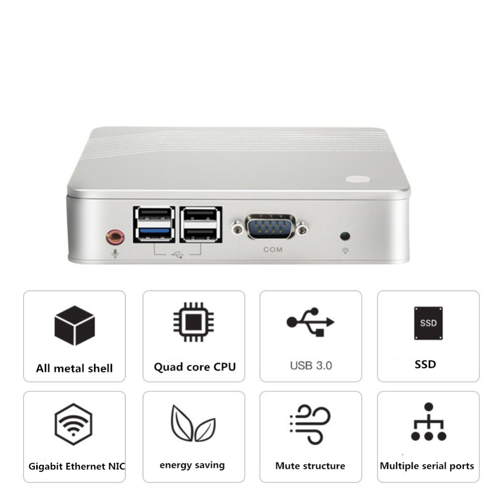 Micro Mini Computer Mainframe Dual NIC Four Serial Port Industry NUC J1900 4+32G - Image 3