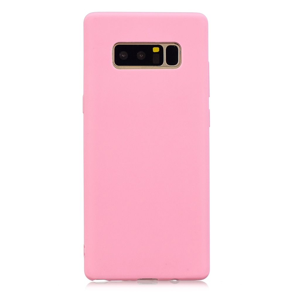 for Samsung NOTE 8 Cute Candy Color Matte TPU Anti-scratch Non-slip Protective Cover Back Case dark pink - Image 3