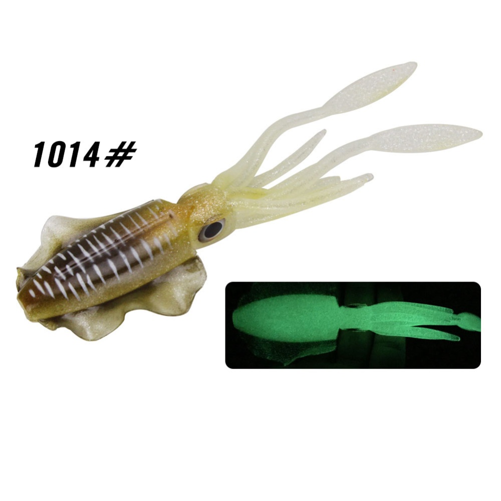 Fishing Lure Double Hook Squid Bait Glow-in-the-dark Baits 15cm60g Simulated False Deep Sea Soft 1014# Body_15cm (octopus bait) - Image 3