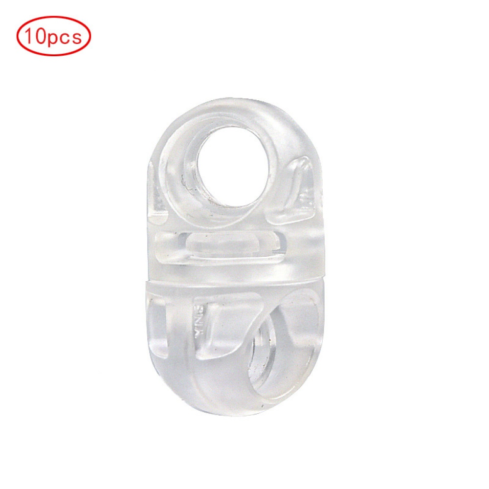 10 pieces Plastic Tent Awning Rod Connector Camping Connected Spin Buckle White_Aperture 8.5mm - Image 3