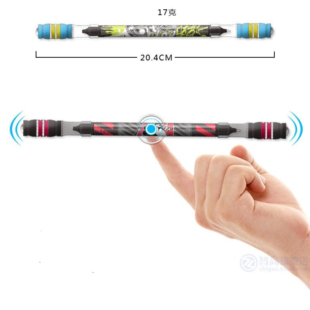 Ant-slip Colorful Ball-point Pen Spinning Rotation Color Random ZG-5028 color random - Image 2