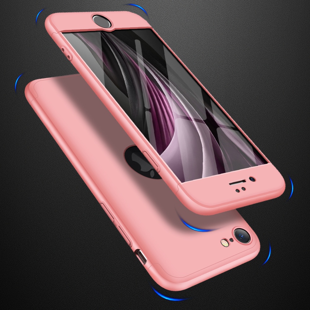 For Iphone SE 2020 360Dgree Full Protection Phone Case Protector Shockproof PC Back Cover Rose gold - Image 3