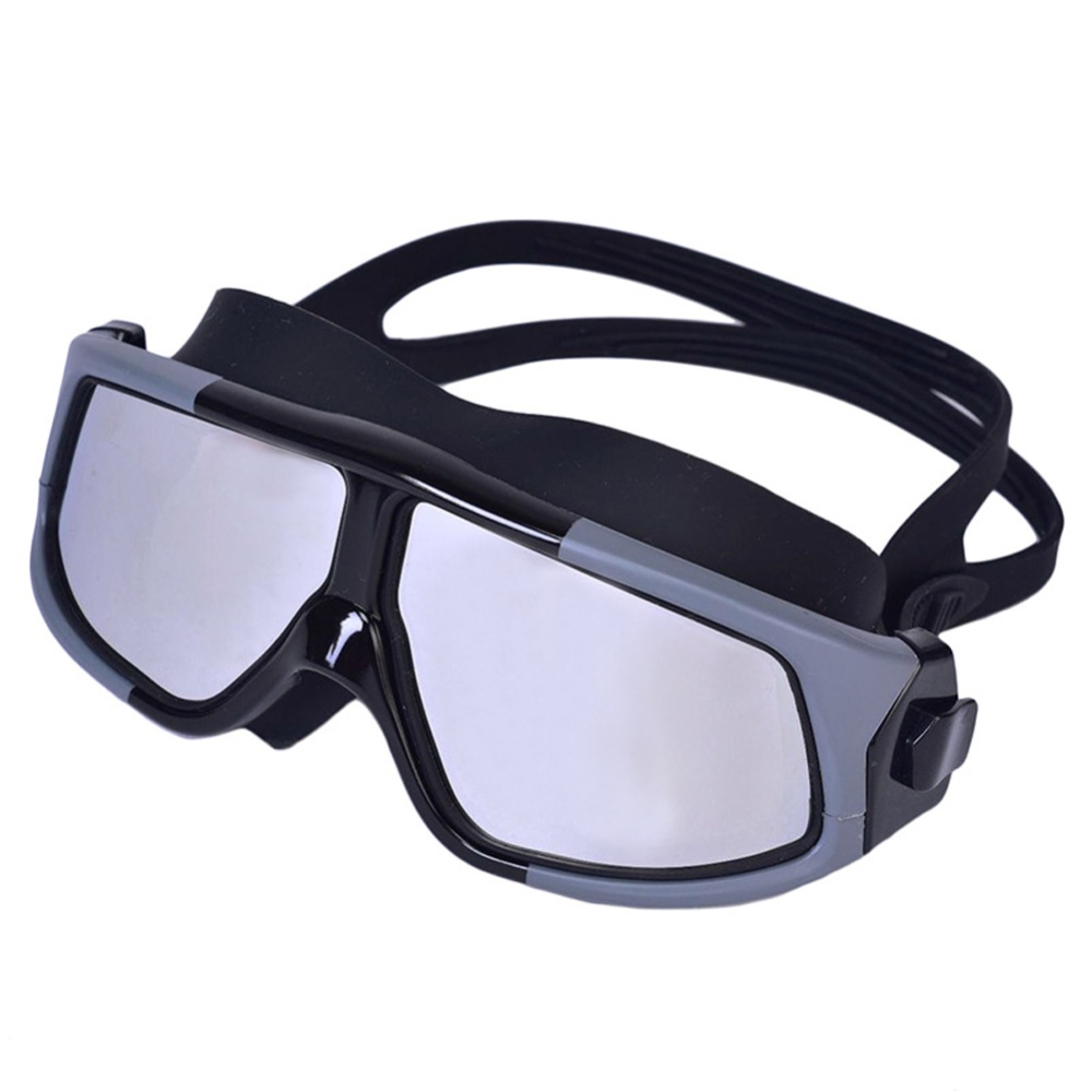 Men Women Swimming Goggles Thickened Waterproof High-definition Double Layer Anti-fog Swim Eyewear A white - Image 2