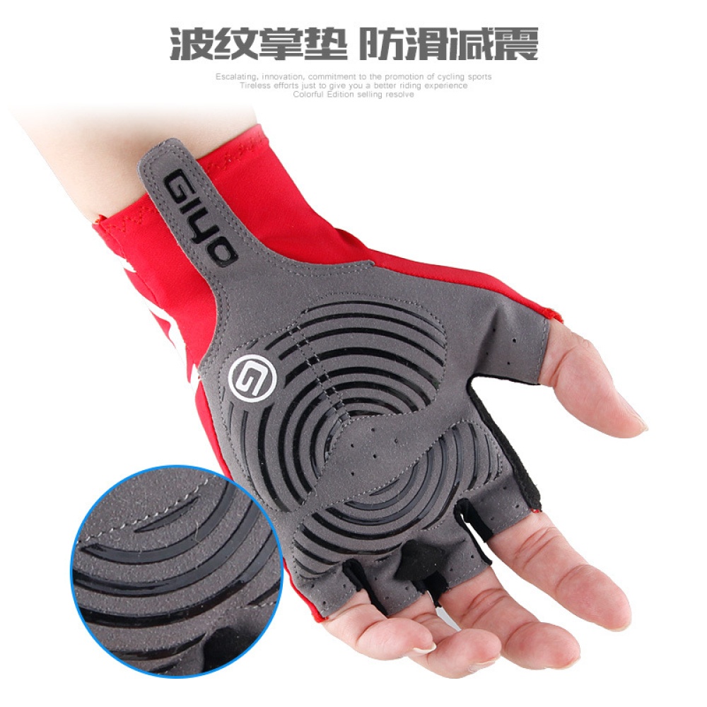 Giyo Cycle Half -finger Gloves Bicycle Race Of Mtb Road Glove red_M - Image 3