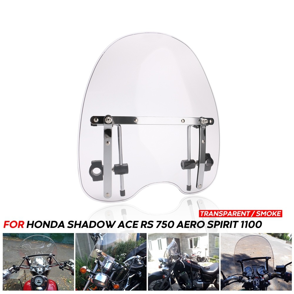 Motor Bike Motorcycle Motorbike Windshield Windscreen For Honda Shadow Transparent - Image 2