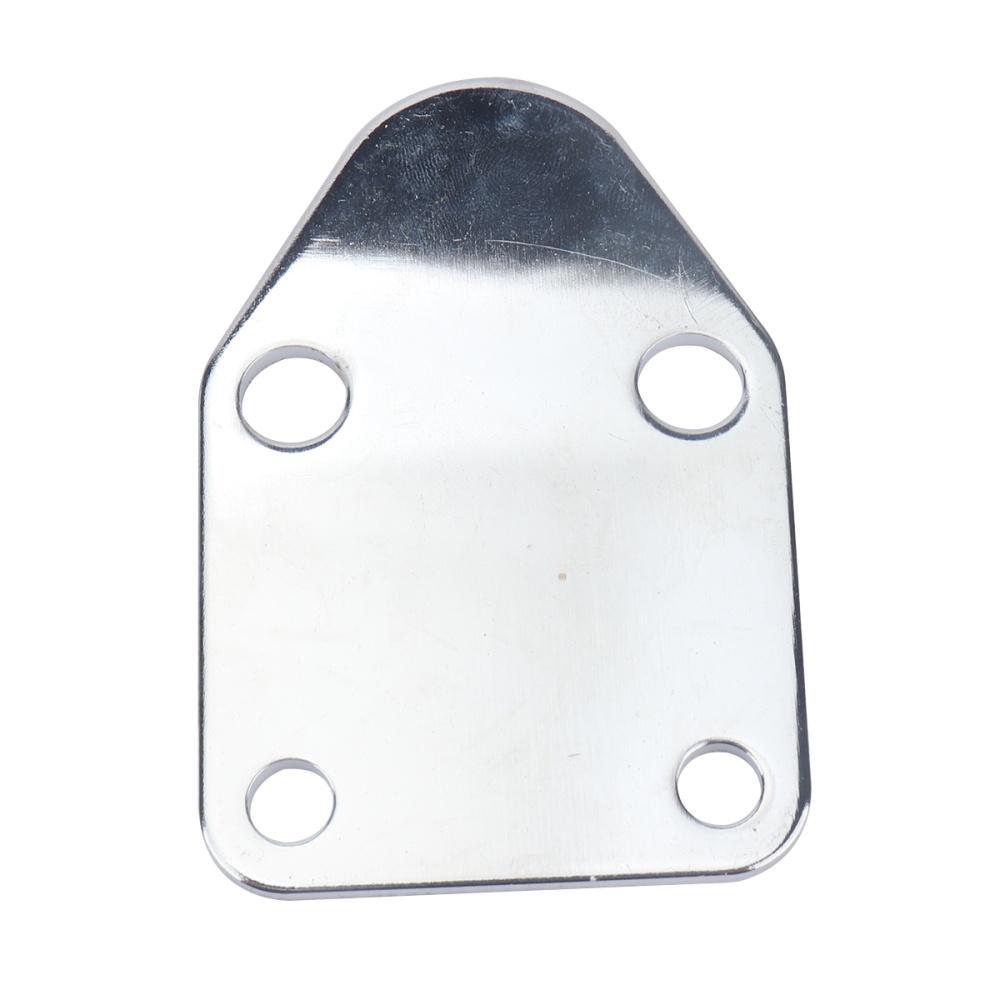 Small Block Fuel Pump Off Plate Chrome Steel For Chevy 283 305 327 350 383 400 Engines Silver - Image 3