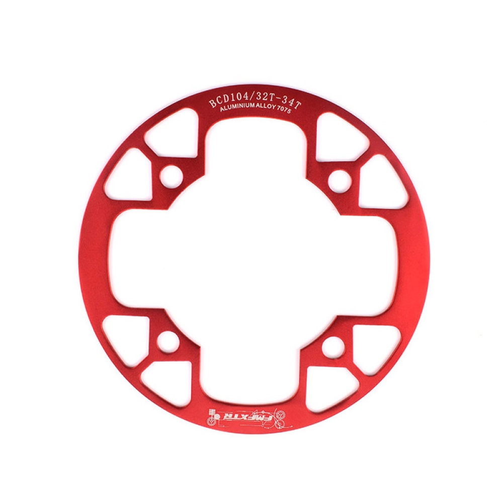 104bcd MTB Bicycle Chain Wheel Protection Cover Plate Guard Bike Crankset Full 40-42T red - Image 3