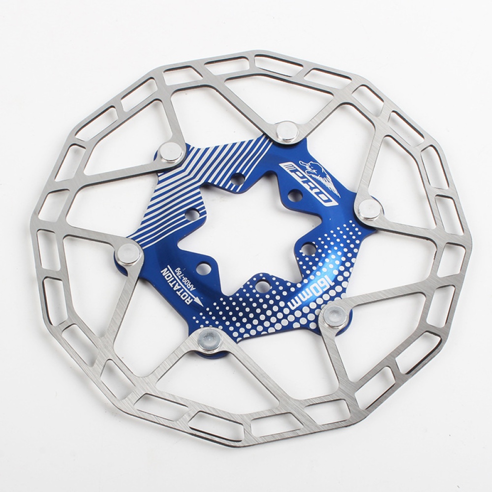 Bike Disc Brake Rotors Ultralight Floating Pads 160mm 80g Bicycle Parts Blue 160MM boxed - Image 2