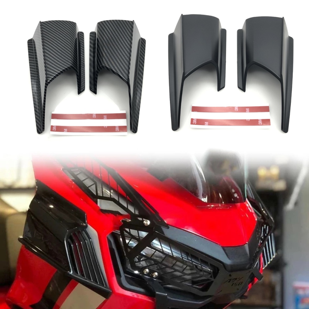 Motorcycle Full Fairing Kit Protection Carbon Black Abs Plastic Side Wing Protective Cover black - Image 3