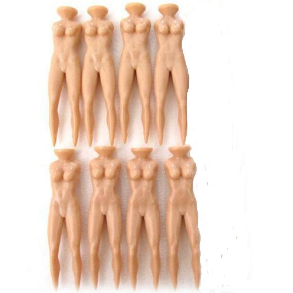 Novelty Joke Nude Lady Golf Tee Plastic Practice Training Golfer Tees - 8Pcs/Bag 7.6cm - Image 3