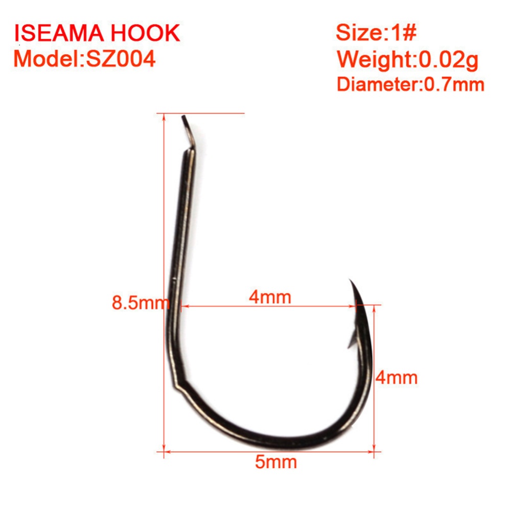 200pcs High Carbon Steel1#-15# Fishing Hook Single Soft Bait Accessories 1#(200pcs/package) - Image 2