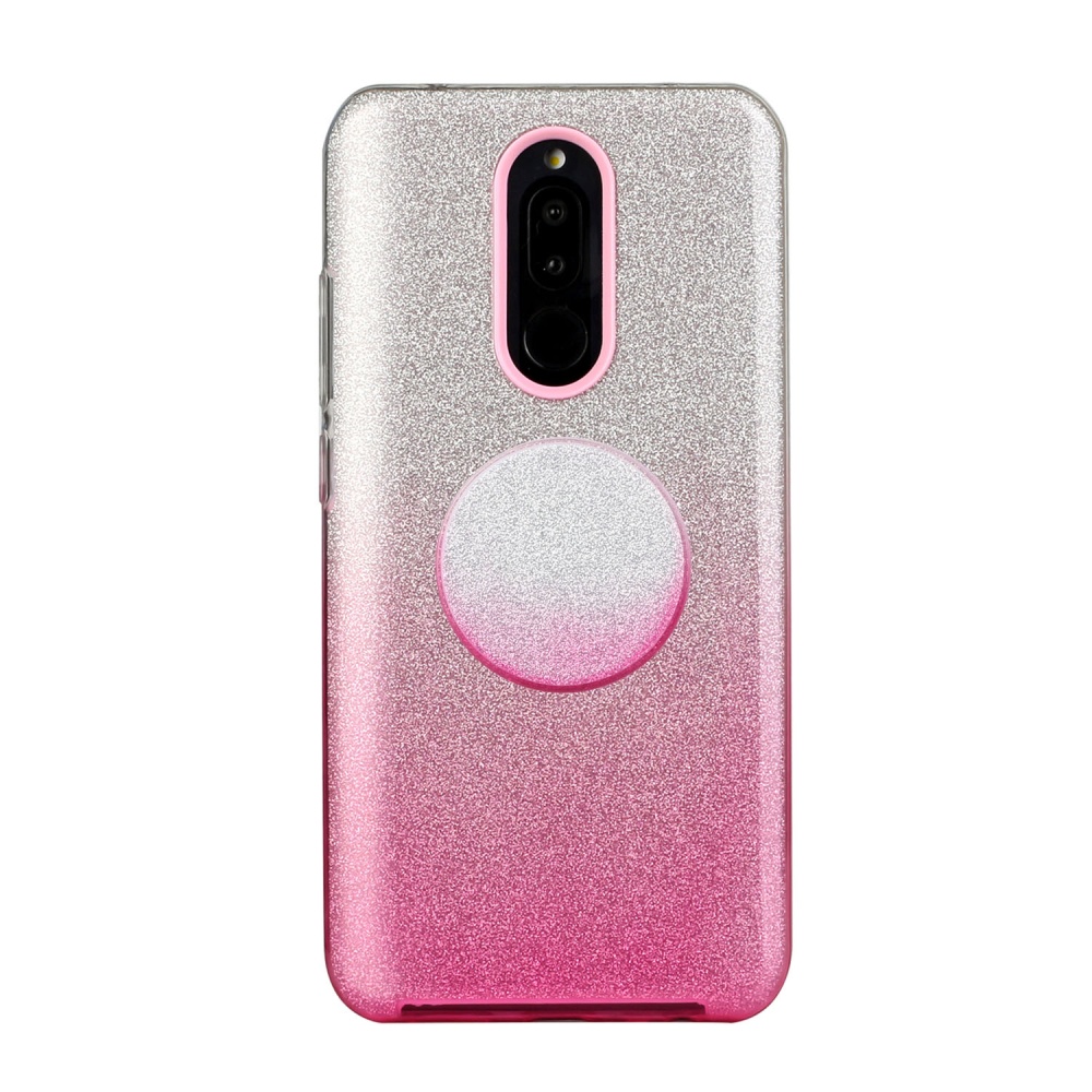 For XIAOMI CC9E/A3/10/10 PRO/K20/K20 pro Phone Case Gradient Color Glitter Powder Cover with Airbag Bracket Pink - Image 3