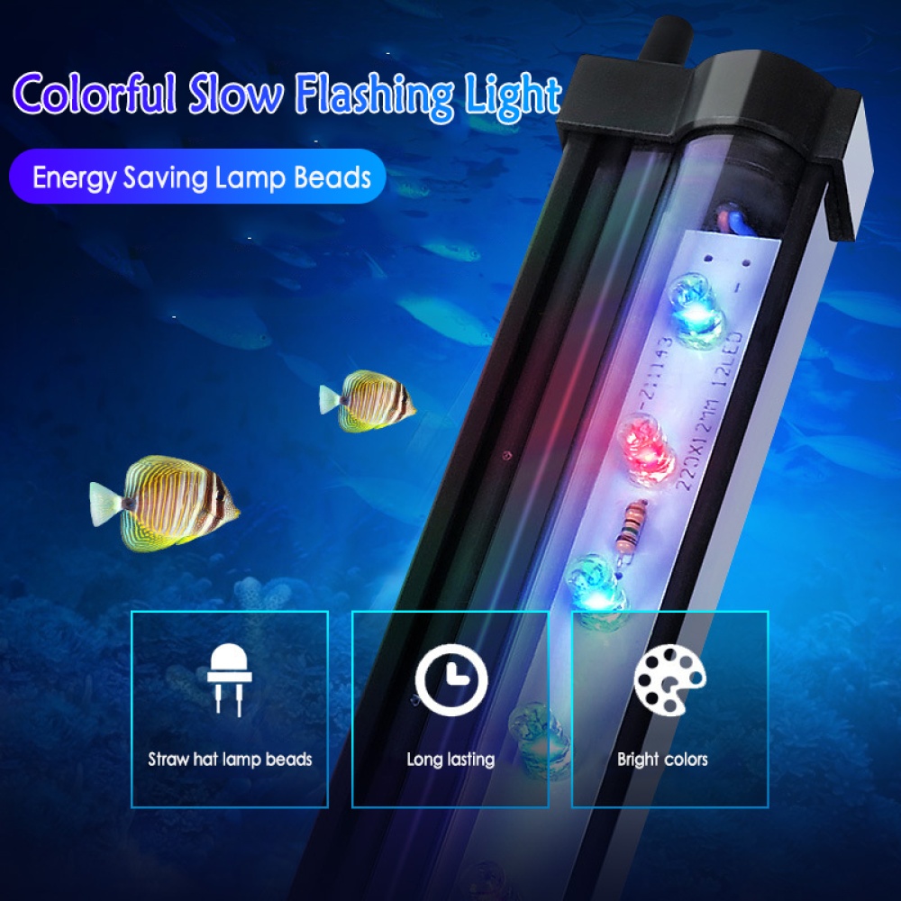 LED 7 Colors Change Aquarium Light Fish Bowl Submersible Air Bubble Lamp - Image 3