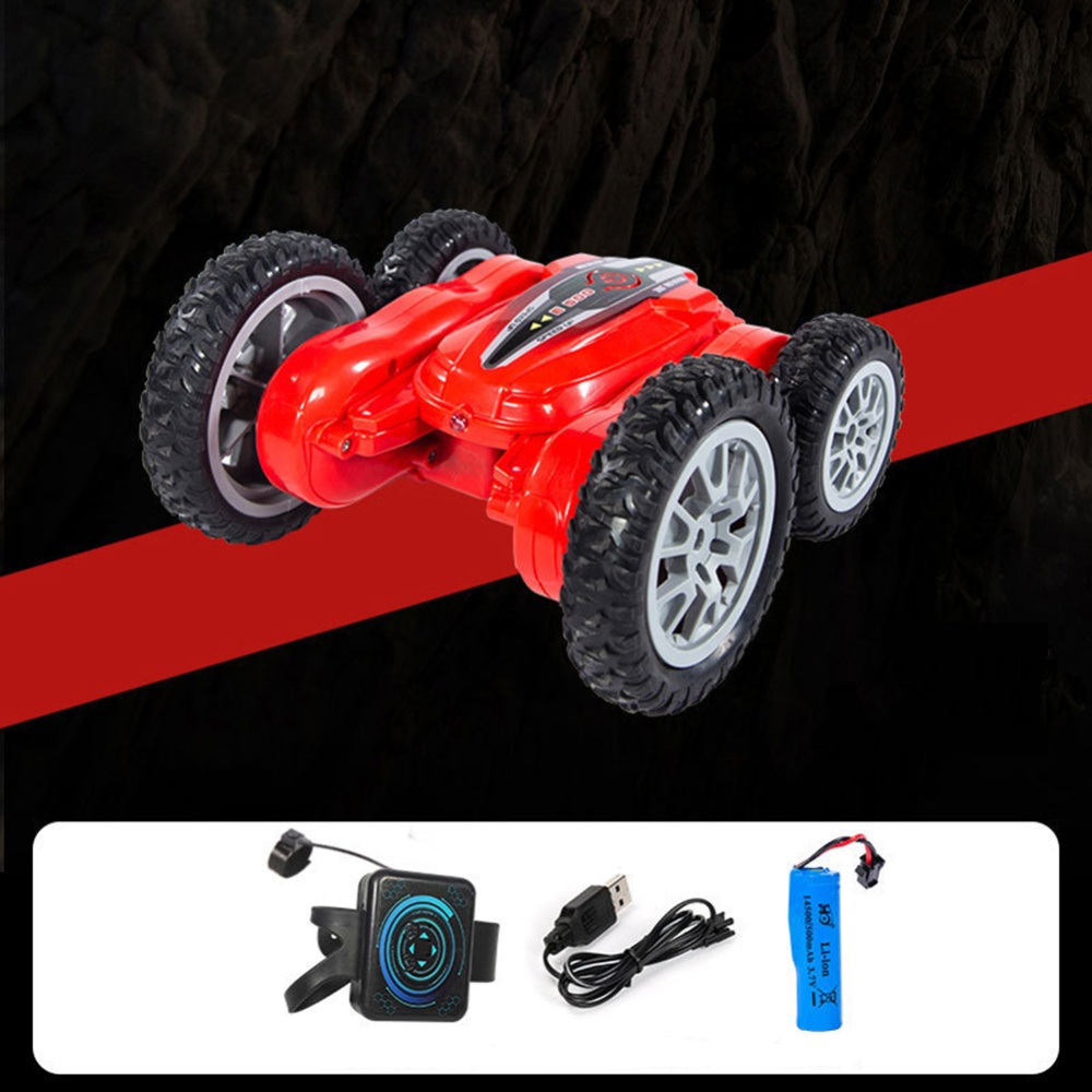 Children Remote Control Deformation Climbing Car Gesture Induction Off-road Twisting Cv-e500-1 Single Watch White - Image 3