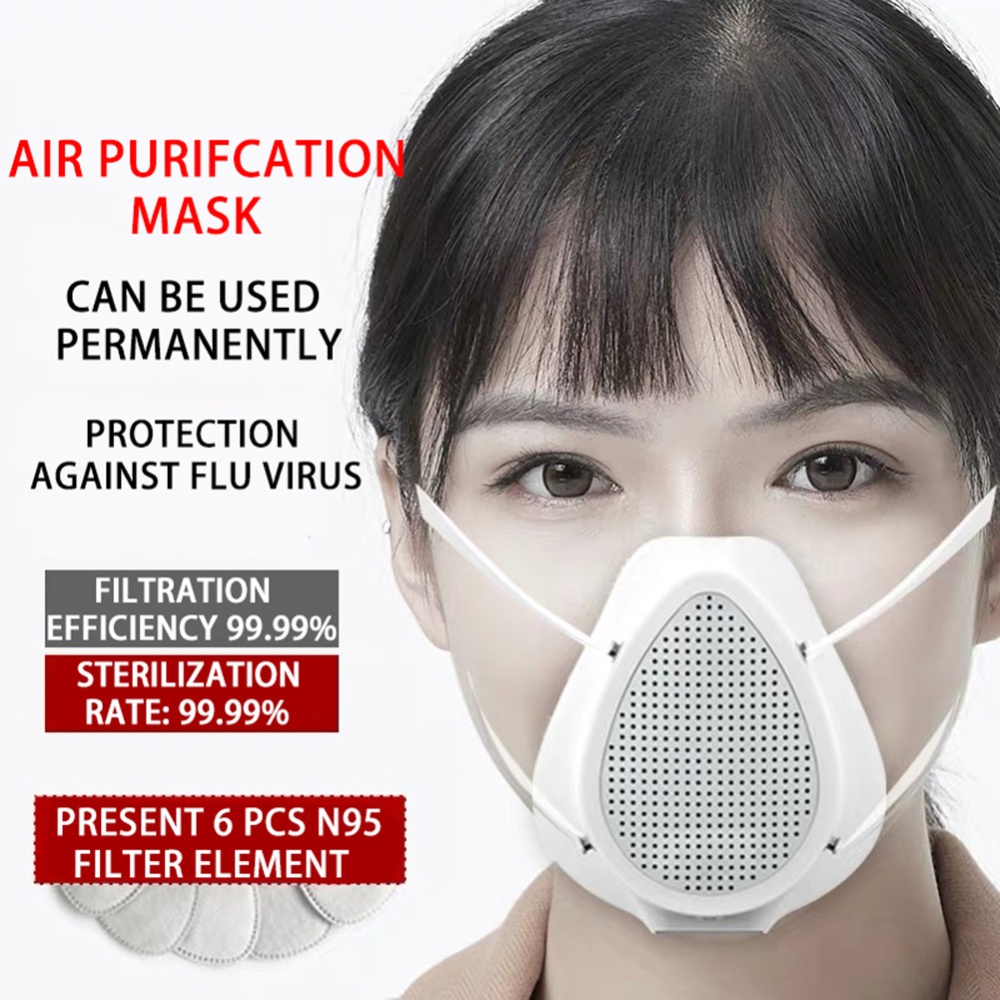 Pm2.5 Mask Anti Coronavirus Protective Electric Filter Air Purification Surgical 5pc filter - Image 3