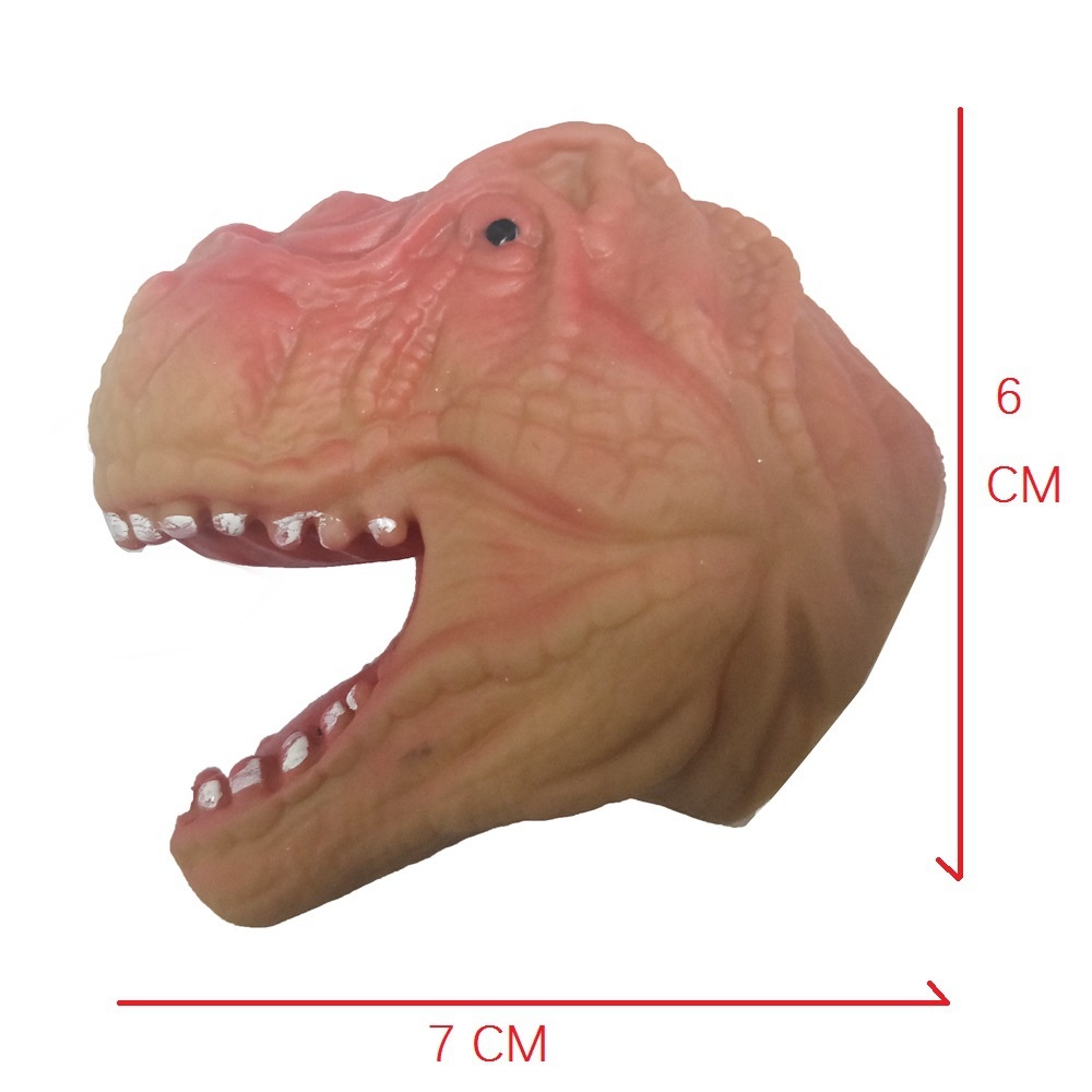 Children Silicone Funny Simulation Doll Puppet Mold Finger Toys Grey Tyrannosaurus Rex - Image 3