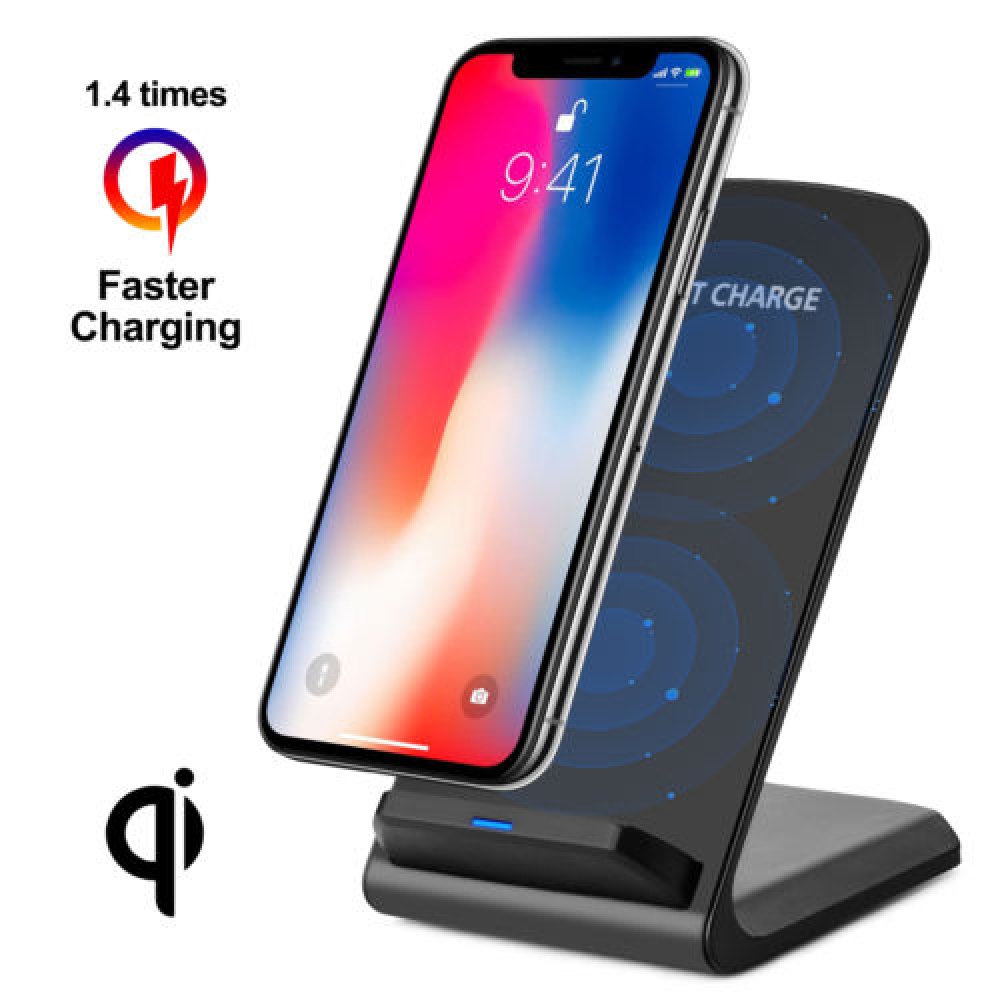 Qi Wireless Fast Charger Charging Pad Stand Dock for Samsung Galaxy S8+ iPhone X 8 white - Image 3