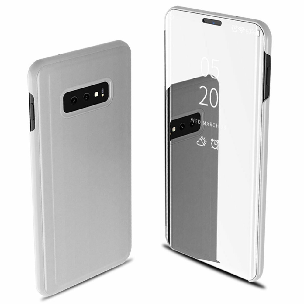 For Samsung Galaxy S10/S10 Plus/S10E Smart Leather Flip Mirror 360 Phone Case Cover - Image 3