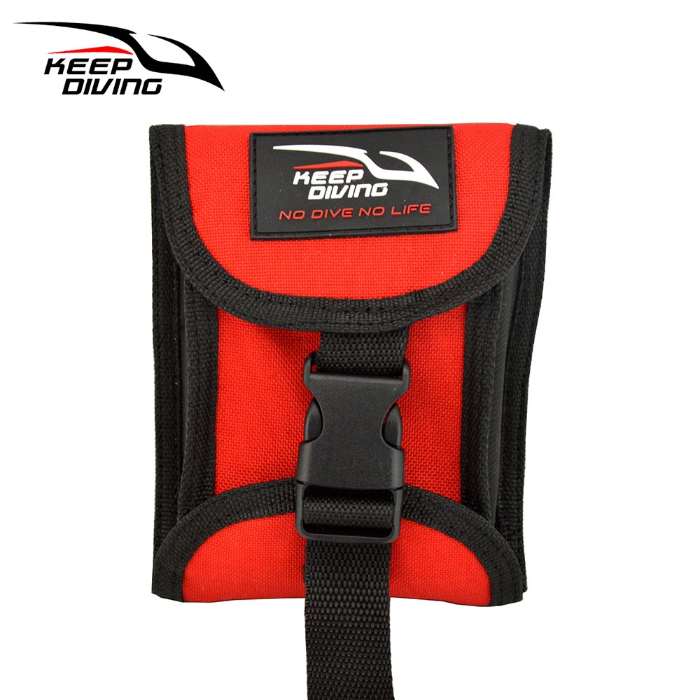 3KG(6.6LBS) Two Sides Open Up Scuba Diving Weight Belt Pocket with Quick Release Buckle Accommodate 3KG/6lb of Lead red_3KG - Image 2