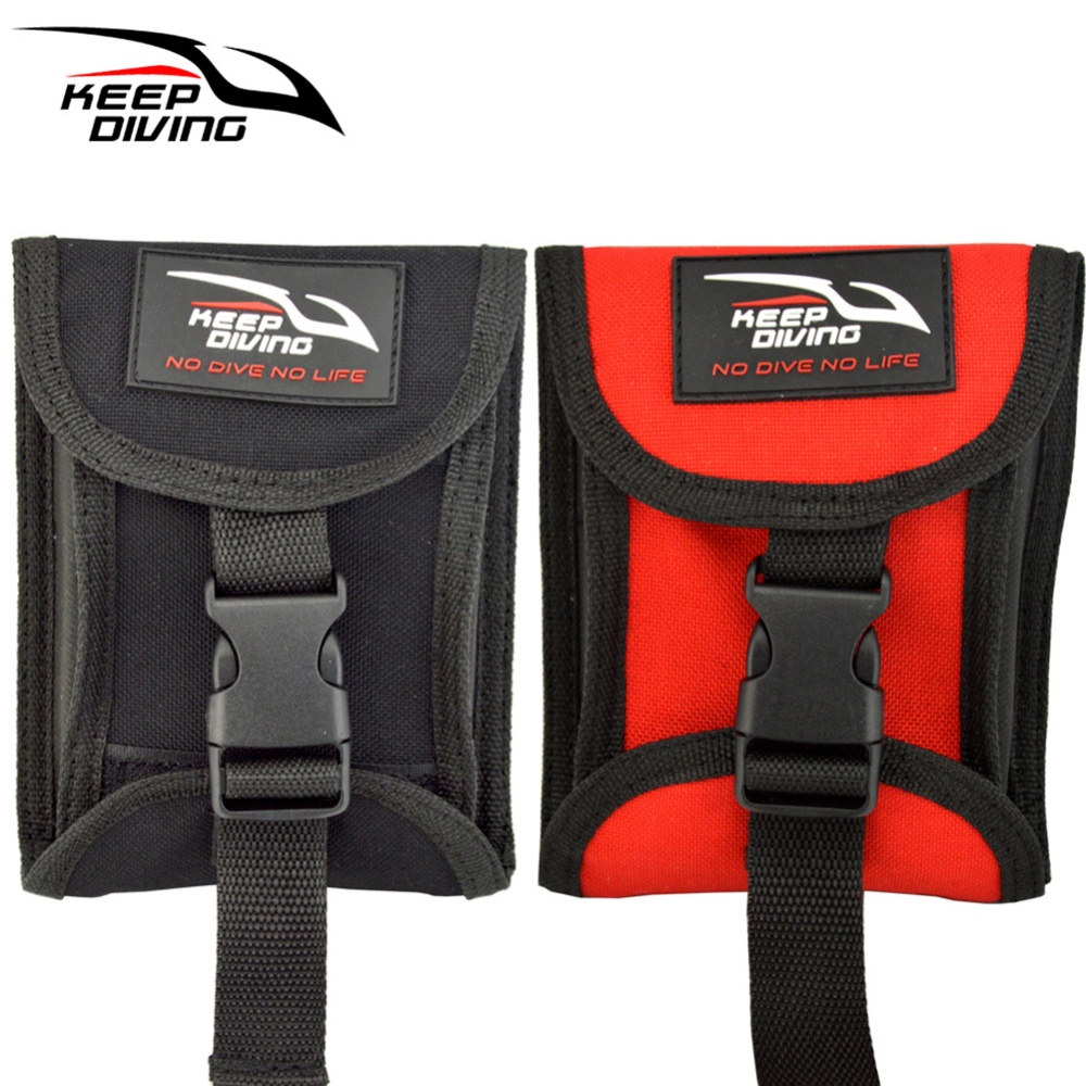 3KG(6.6LBS) Two Sides Open Up Scuba Diving Weight Belt Pocket with Quick Release Buckle Accommodate 3KG/6lb of Lead red_3KG - Image 3