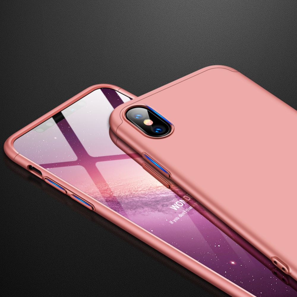 For Redmi 7A Ultra Slim PC Back Cover Non-slip Shockproof 360 Degree Full Protective Case Rose gold - Image 3