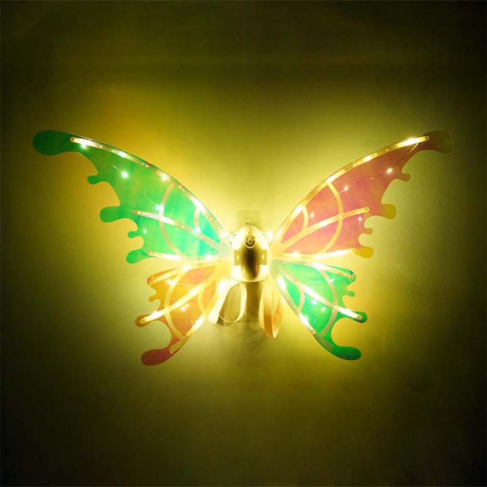 Girls Electrical Butterfly Wings With Music Lights Glowing Shiny Dress Up Moving Fairy For Birthday Wedding   R01 88 x 56.5 10CM - Image 2