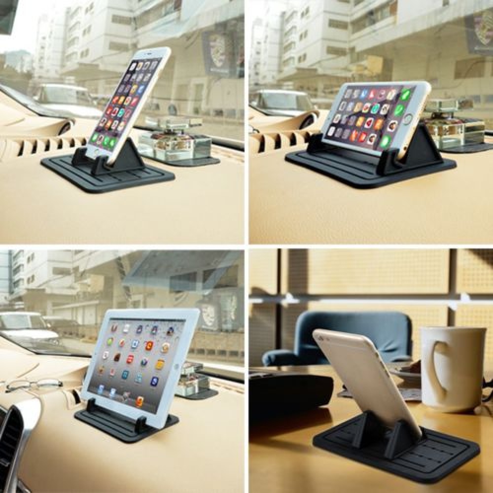 Silicone Pad Non-slip Dash Mat Car Mount Holder Cradle Dock for Phone Universal As shown - Image 2