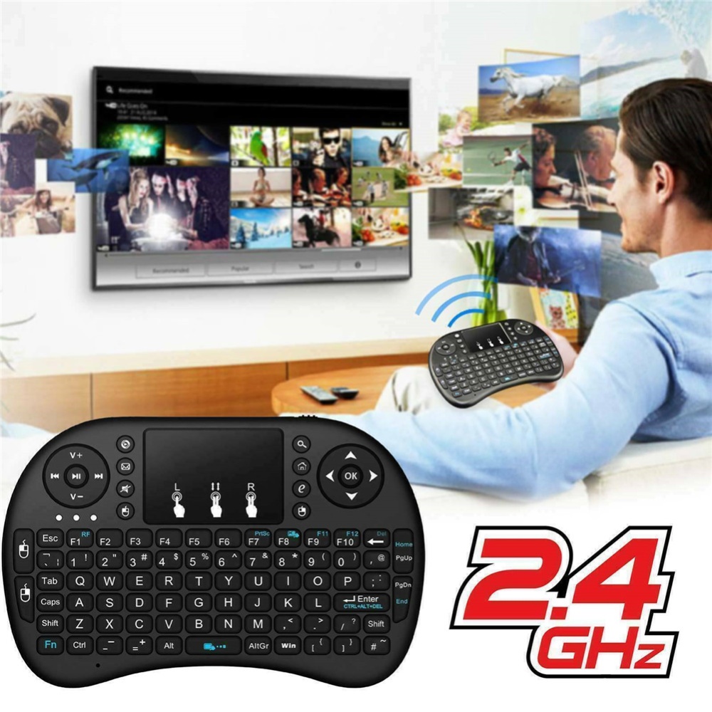 Wireless Keyboard Mini 2.4G with Touchpad for PC Android Smart TV BOX KY black - Image 2